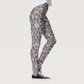 Stunning Teal and Magenta Foliage Pattern  Leggings (Rechts)