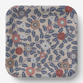 Stunning Teal and Magenta Foliage Pattern  Papieren Bordje