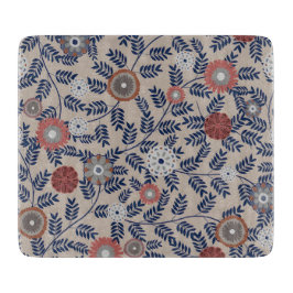 Stunning Teal and Magenta Foliage Pattern  Snijplank