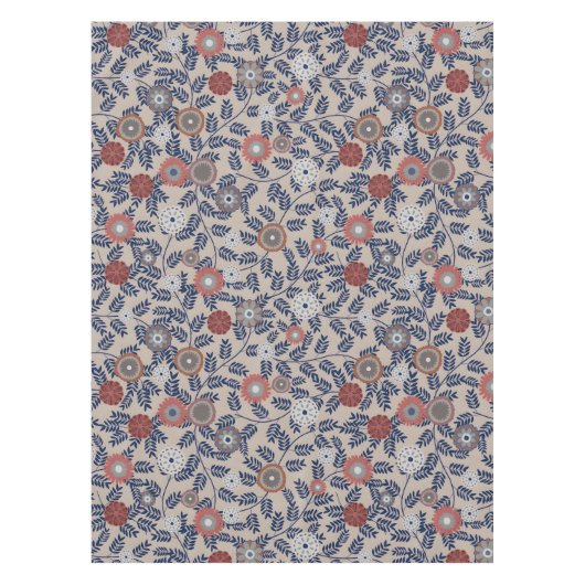 Stunning Teal and Magenta Foliage Pattern  Tafelkleed (Voorkant)