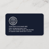 Stunning Trapezium Silver Layer Business Owner Visitekaartje (Achterkant)