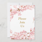Stunning Trouwkaart, roze bloesem Kaart (Achterkant)