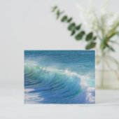 Stunning Turquoise Blue Ocean Waves Briefkaart (Staand voorkant)