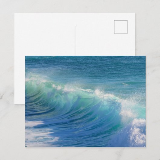 Stunning Turquoise Blue Ocean Waves Briefkaart (Voorkant / Achterkant)