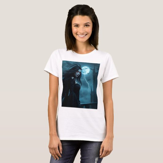 Stunning Vampire Queen Glow Tee – Shop Now 🌕 T-shirt (Voorkant volledig)