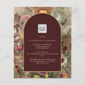 Stunning Vintage Botanische Burgundy Bloemen Bruil Flyer (Achterkant)