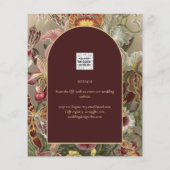 Stunning Vintage Botanische Burgundy Bloemen Bruil Flyer (Achterkant)