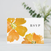 Stunning Watercolor Bloem Moderne RSVP Kaartje (Staand voorkant)