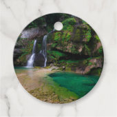 Stunning waterfall Virje, Slovenië Poster Bedankjes Labels (Voorkant)