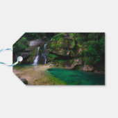Stunning waterfall Virje, Slovenië Poster Cadeaulabel (Achterkant Horizontaal)