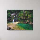Stunning waterfall Virje, Slovenië Poster Canvas Afdruk (Voorkant)