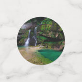 Stunning waterfall Virje, Slovenië Poster Confetti (Kleine voorkant)