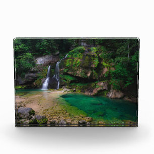 Stunning waterfall Virje, Slovenië Poster Fotoblokken