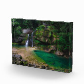 Stunning waterfall Virje, Slovenië Poster Fotoblokken (Rechts)