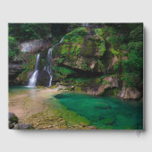 Stunning waterfall Virje, Slovenië Poster Gastenboek (Achterkant)