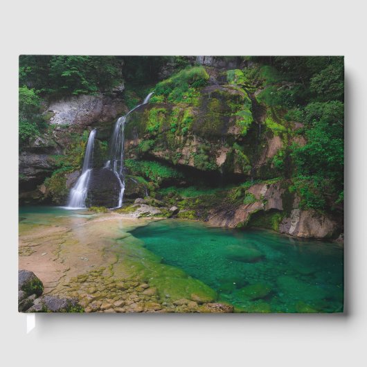 Stunning waterfall Virje, Slovenië Poster Gastenboek (Voorkant)