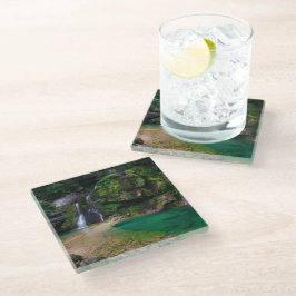 Stunning waterfall Virje, Slovenië Poster Glazen Onderzetter