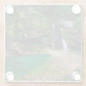 Stunning waterfall Virje, Slovenië Poster Glazen Onderzetter (Achterkant)