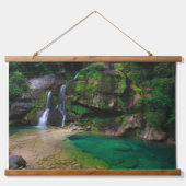 Stunning waterfall Virje, Slovenië Poster Hangend Wandkleed (Voorkant)
