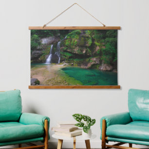 Stunning waterfall Virje, Slovenië Poster Hangend Wandkleed