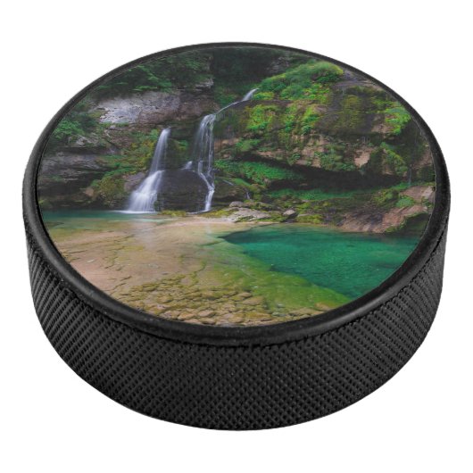 Stunning waterfall Virje, Slovenië Poster Hockey Puck (3/4)