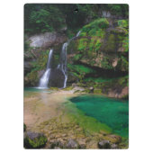 Stunning waterfall Virje, Slovenië Poster Klembord (Achterkant)
