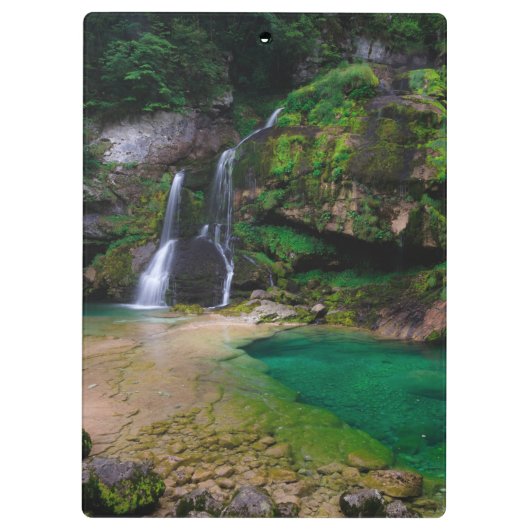 Stunning waterfall Virje, Slovenië Poster Klembord (Achterkant)