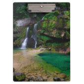 Stunning waterfall Virje, Slovenië Poster Klembord (Voorkant)