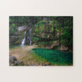 Stunning waterfall Virje, Slovenië Poster Legpuzzel (Horizontaal)