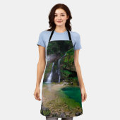 Stunning waterfall Virje, Slovenië Poster Schort (Gedragen)