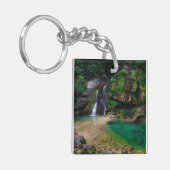Stunning waterfall Virje, Slovenië Poster Sleutelhanger (Voorkant Links)