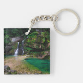 Stunning waterfall Virje, Slovenië Poster Sleutelhanger (Achterkant)