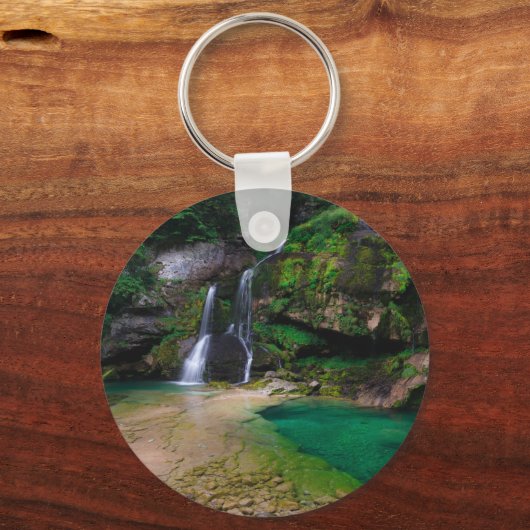Stunning waterfall Virje, Slovenië Poster Sleutelhanger (Voorkant)