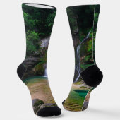 Stunning waterfall Virje, Slovenië Poster Sokken (Gebogen)