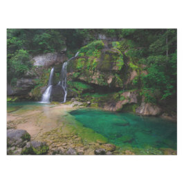 Stunning waterfall Virje, Slovenië Poster Tafelkleed