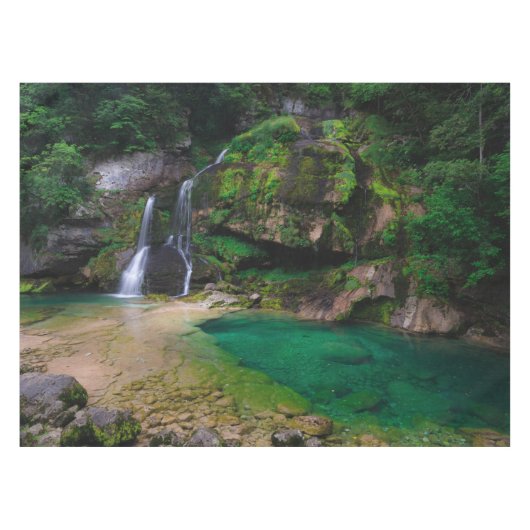 Stunning waterfall Virje, Slovenië Poster Tafelkleed (Voorkant (Horizontaal))