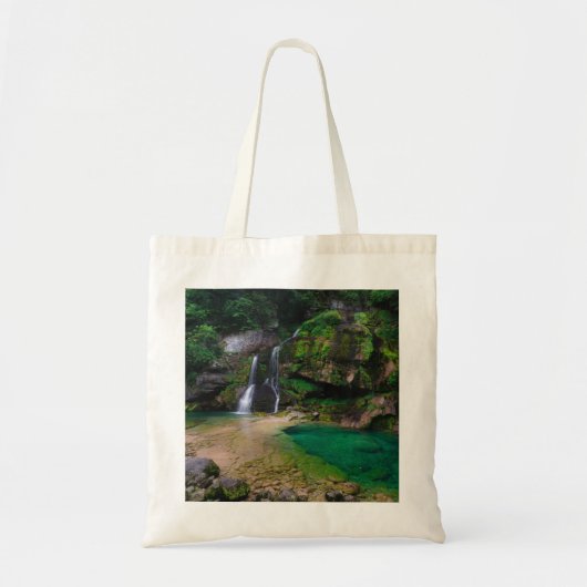 Stunning waterfall Virje, Slovenië Poster Tote Bag (Voorkant)