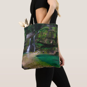 Stunning waterfall Virje, Slovenië Poster Tote Bag