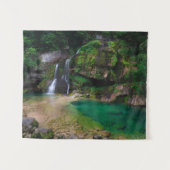 Stunning waterfall Virje, Slovenië Wandkleed (Voorkant (horizontaal))