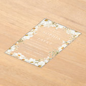 Stunning White Flowers Wedding Acryl Uitnodigingen (Laagn)