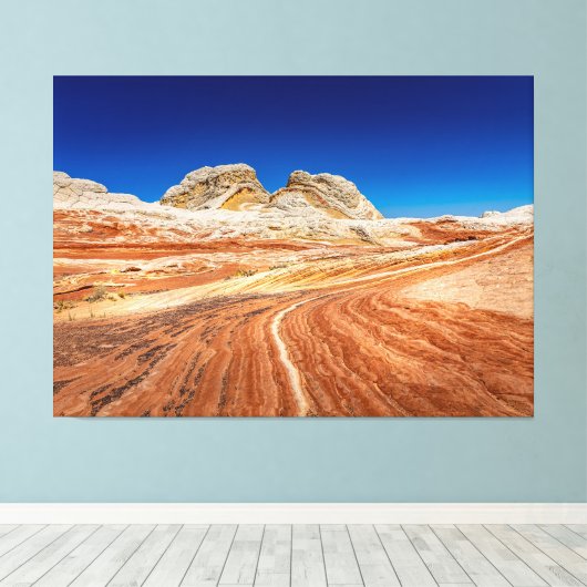 Stunning White Pocket View Canvas Afdruk (Insitu (Houten vloer))