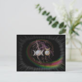 Stunning Wiccan Triple Goddess Cosmic Briefkaart (Staand voorkant)