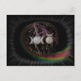 Stunning Wiccan Triple Goddess Cosmic Briefkaart