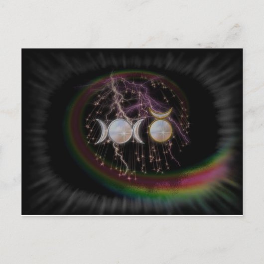 Stunning Wiccan Triple Goddess Cosmic Briefkaart (Voorkant)