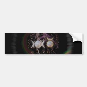 Stunning Wiccan Triple Goddess Cosmic Bumpersticker