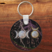 Stunning Wiccan Triple Goddess Cosmic Sleutelhanger (Voorkant)