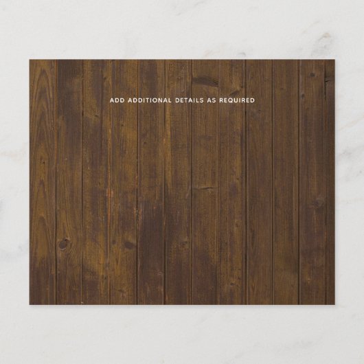 Stunning Wild Horses Budget Trouwkaart (Achterkant)