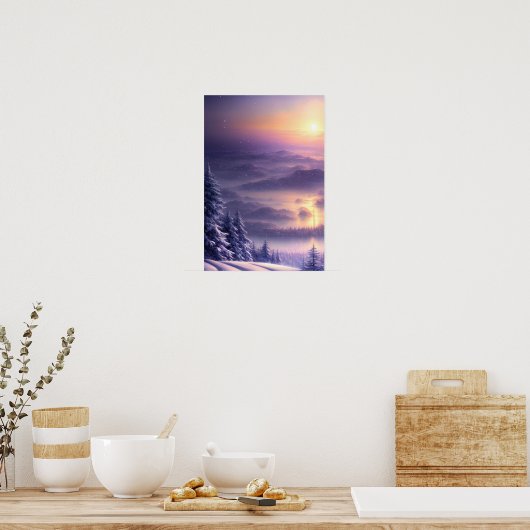 Stunning Winter Sunrise Poster (Keuken)