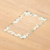 Stunning Witte Bloemen Bruiloft Acryl Uitnodigingen (Laagn)
