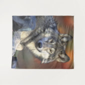 Stunning wolf portret wandkleed (Voorkant (horizontaal))